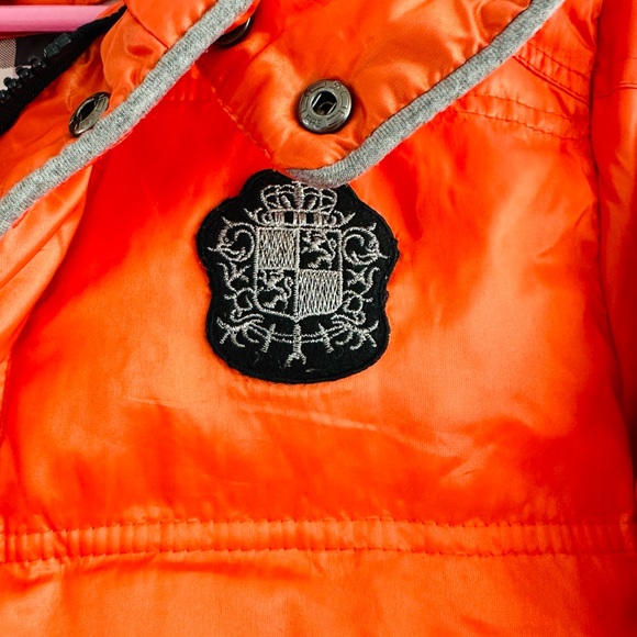 Happy Kids White Goose Down Puffer Jacket Women's Size M Orange Red Size M - Picture 3 of 10